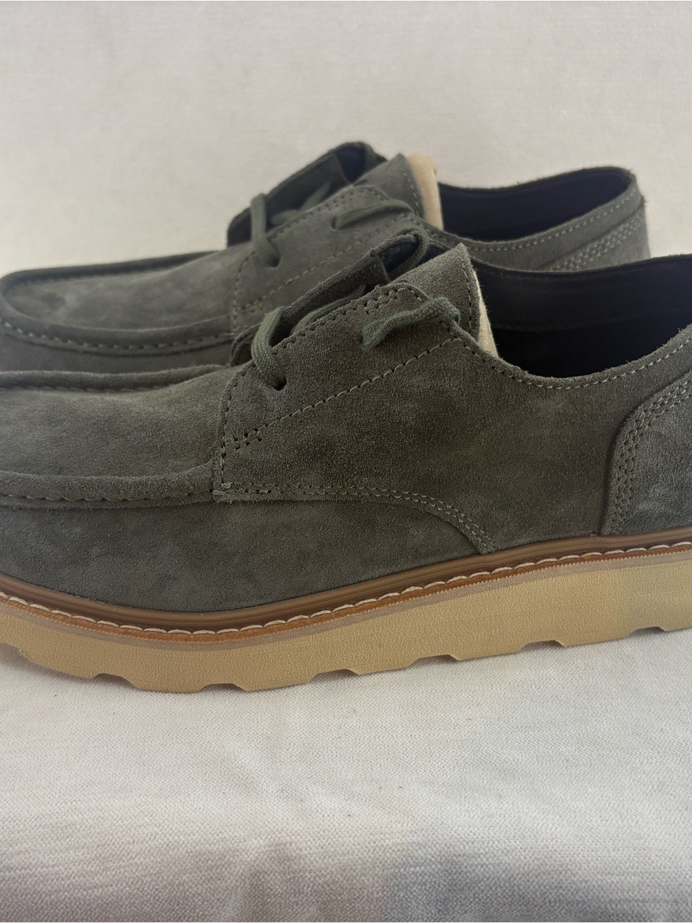 Sorel Slabtown Olive Green Suede Casual Slip-On Loafers men’s size 9.5 NEW